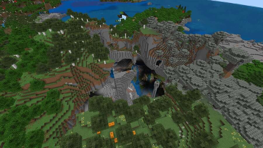 Сид Спаун в глубокой пещере на Minecraft PE [1.21.121]