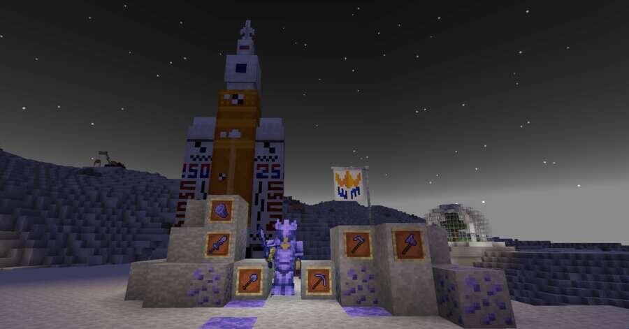 Мод Wan's Moon Dimension на Minecraft PE [Новое измерение]